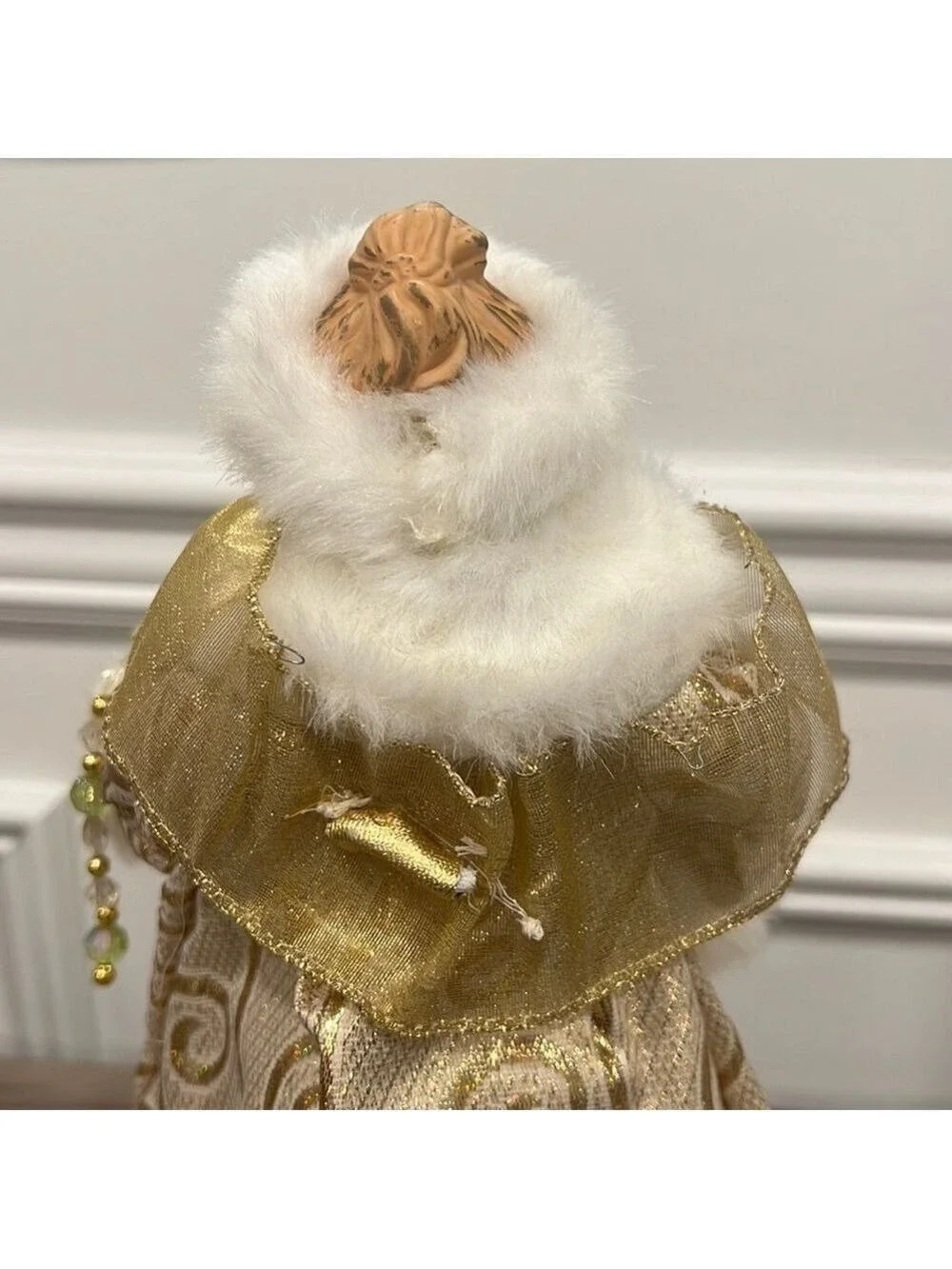 Vintage Victorian Golden Angel Tree Topper Christmas Tree Topper